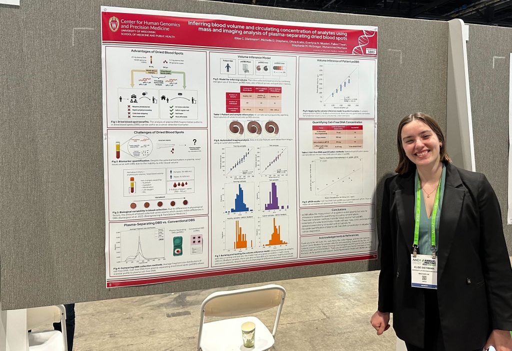 Elise Dietmann in front of her poster