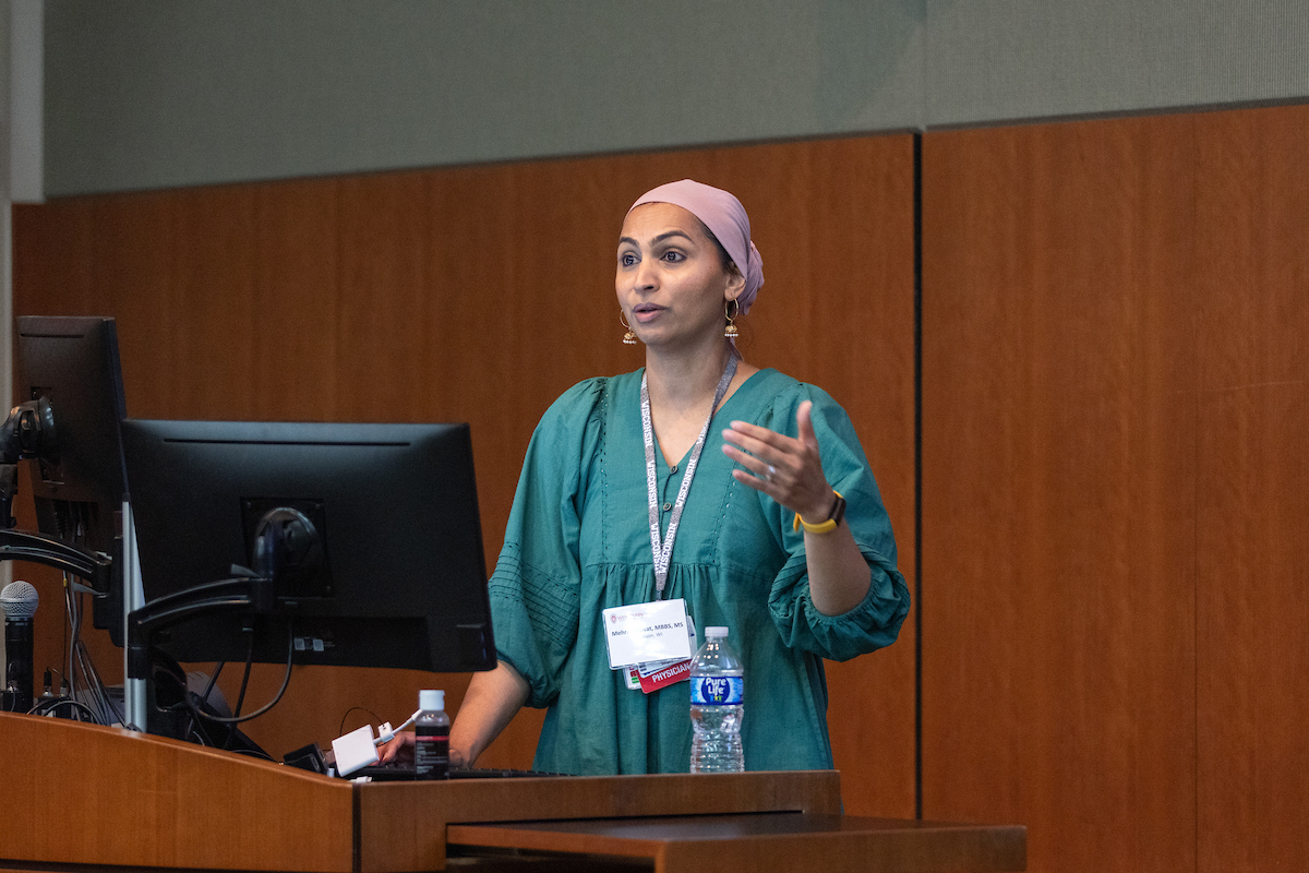 Dr. Mehreen Kisat gives her presentation.