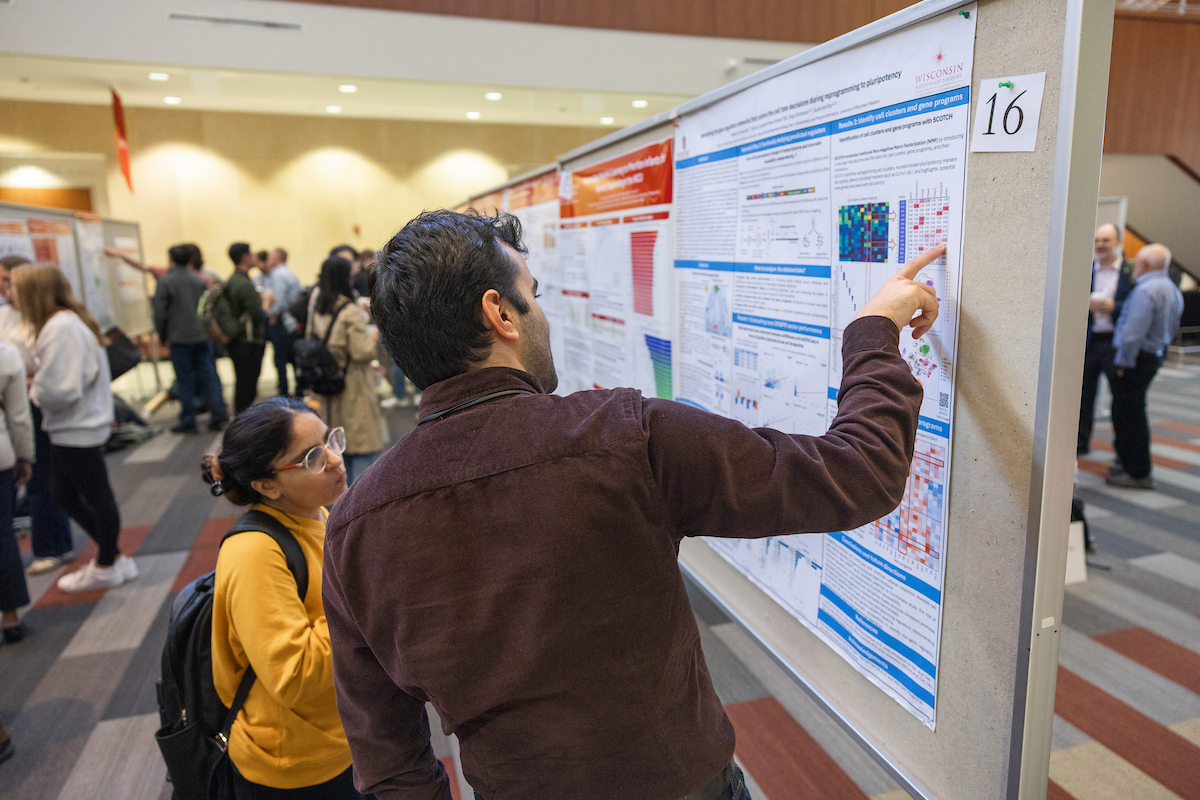 Center for Precision Medicine members during the poster presentation.