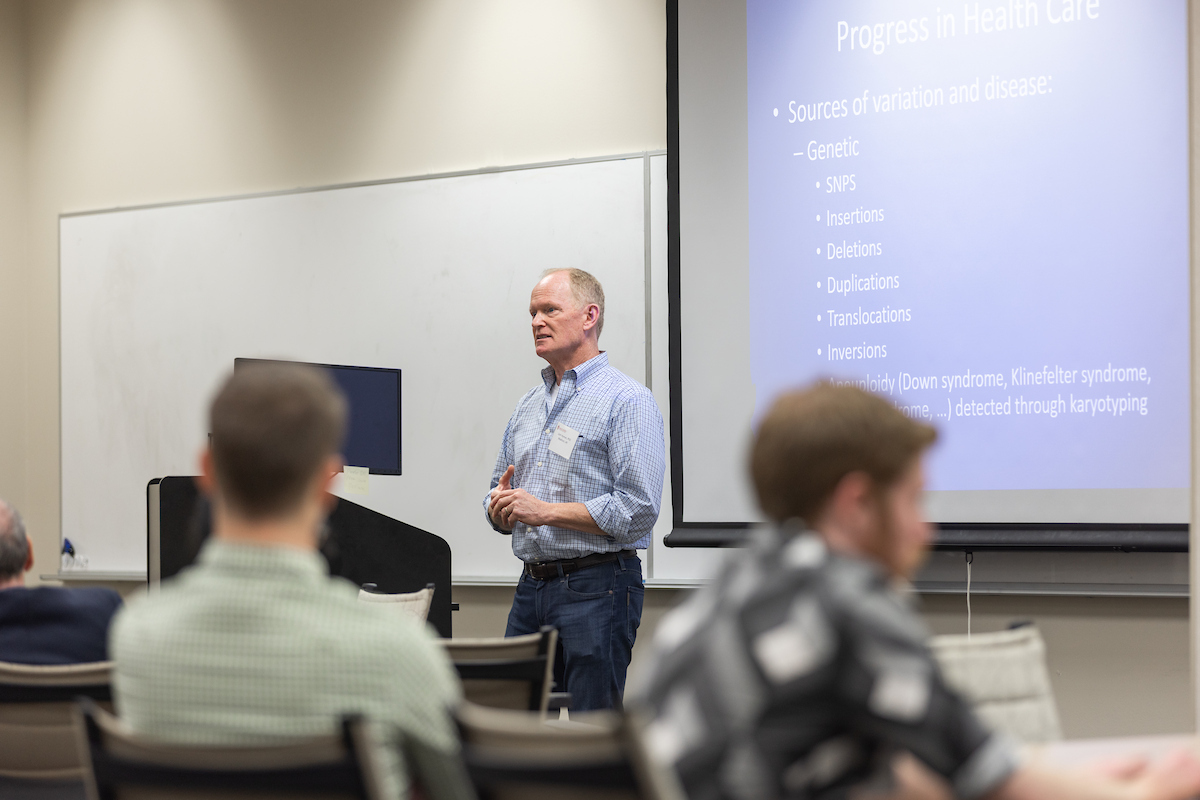 Josh Hyman, PhD, gives his presentation.
